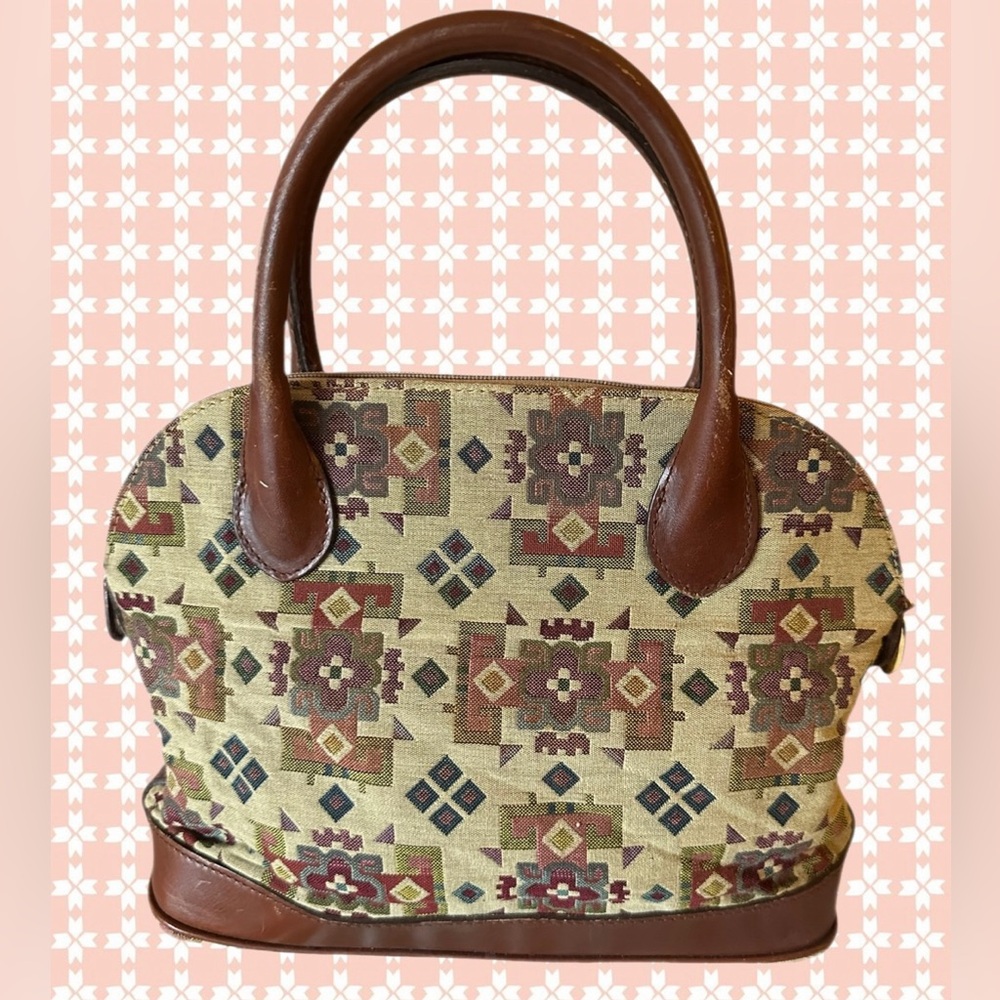 Talbots Vintage Tapestry Carpet Bag NWOT - Picture 9 of 10